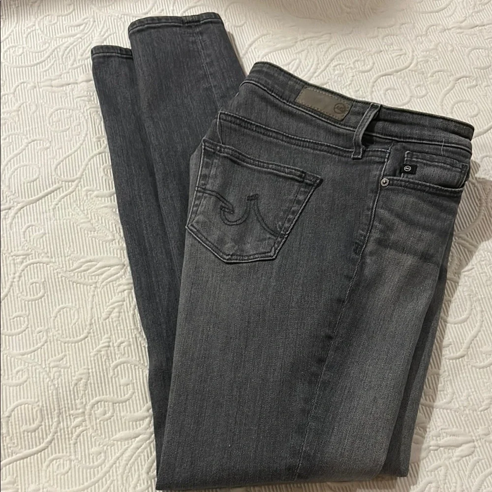 Ag Adriano Goldschmied Gray Super Skinny Legging Ankle Jeans. 25R